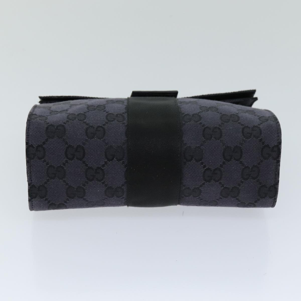 GUCCI GG Canvas Clutch Bag Black 039 0992 Auth 76154