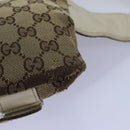 GUCCI GG Canvas Waist bag Beige 145851 Auth 76155-16