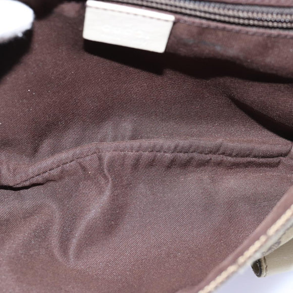 GUCCI GG Canvas Waist bag Beige 145851 Auth 76155