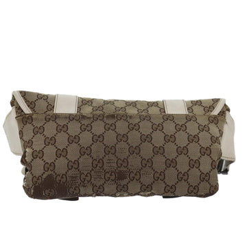 GUCCI GG Canvas Waist bag Beige 145851 Auth 76155 - 0