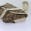 GUCCI GG Canvas Waist bag Beige 145851 Auth 76155-4