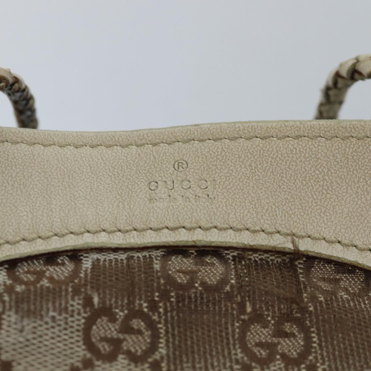 GUCCI GG Canvas Shoulder Bag Canvas Beige 109143 Auth 76156