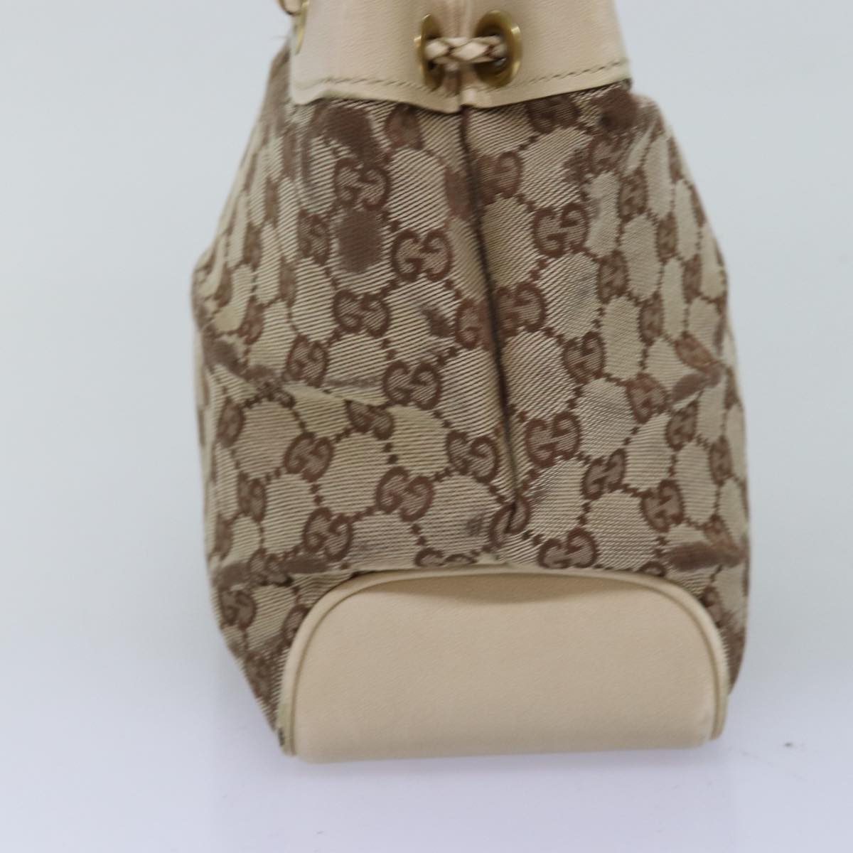 GUCCI GG Canvas Shoulder Bag Canvas Beige 109143 Auth 76156