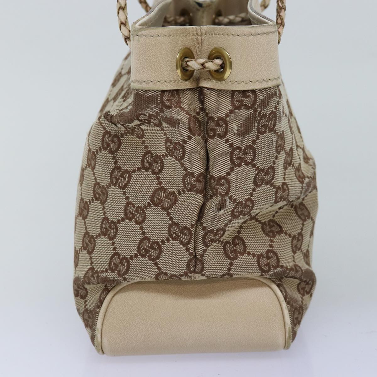 GUCCI GG Canvas Shoulder Bag Canvas Beige 109143 Auth 76156