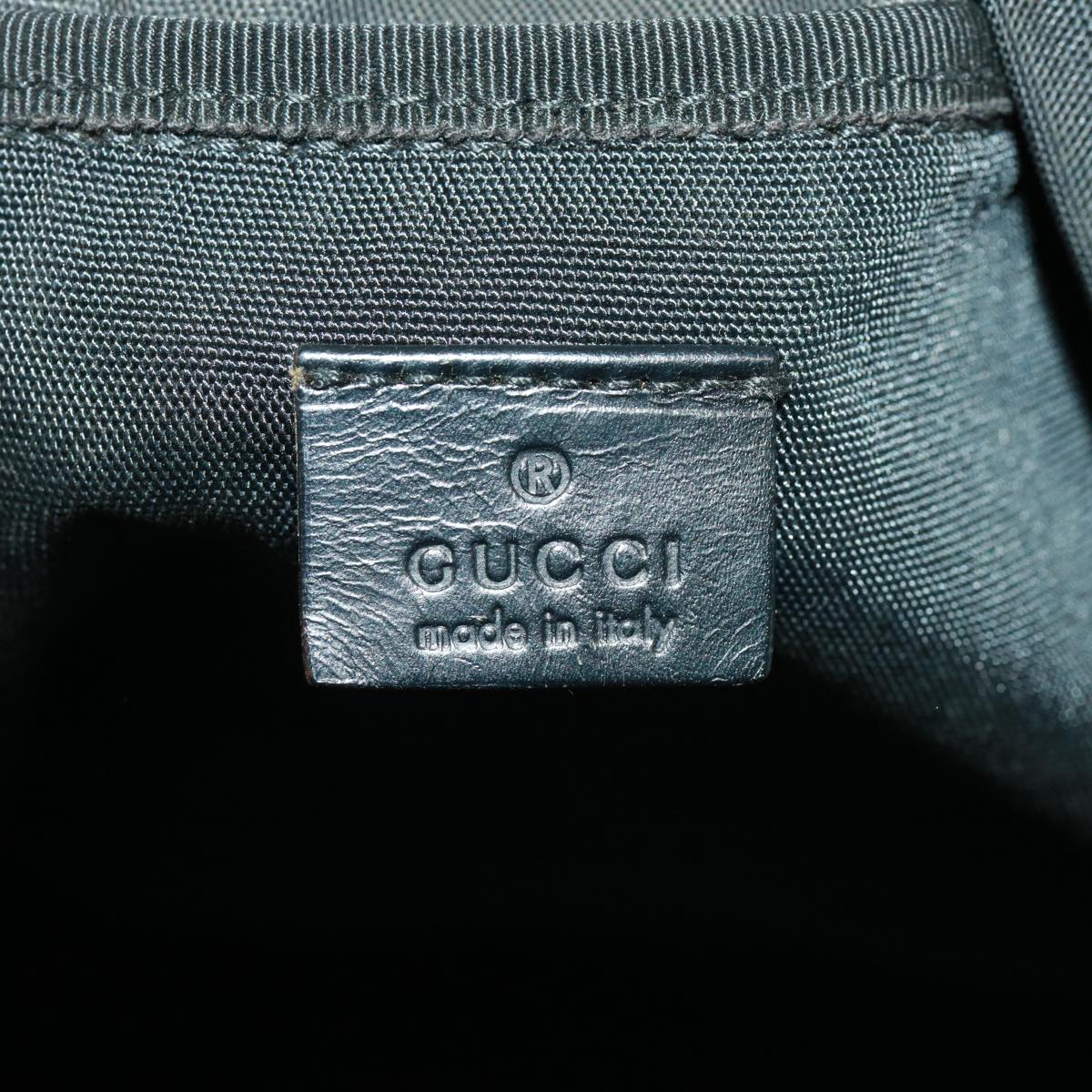 GUCCI Boston Bag Nylon Black 02697 213317 Auth 76169