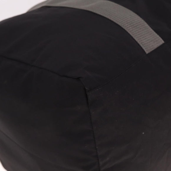 PRADA Boston Bag Nylon Black Gray Auth 76178