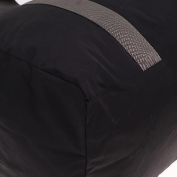 PRADA Boston Bag Nylon Black Gray Auth 76178