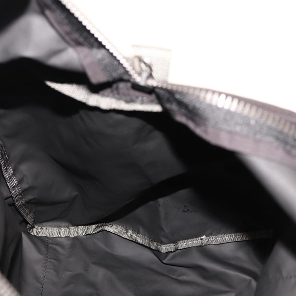 PRADA Boston Bag Nylon Black Gray Auth 76178