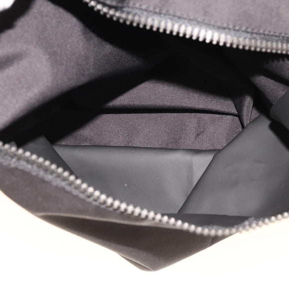 PRADA Boston Bag Nylon Black Gray Auth 76178