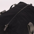 PRADA Boston Bag Nylon Black Gray Auth 76178-6