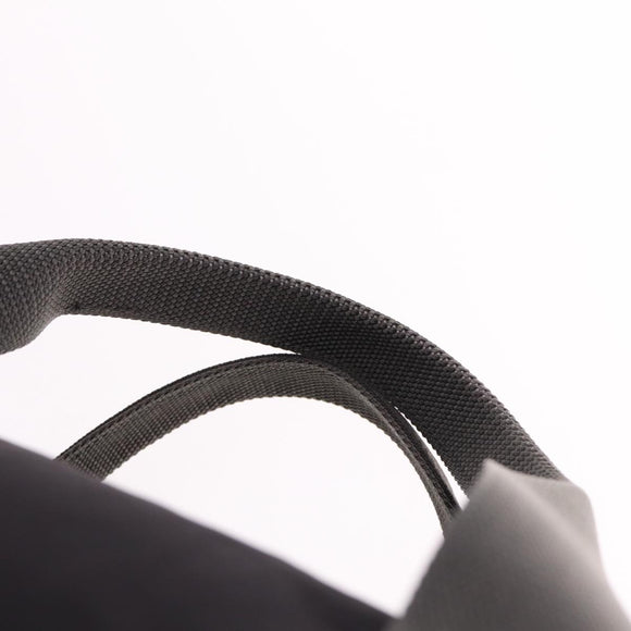 PRADA Boston Bag Nylon Black Gray Auth 76178