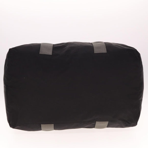 PRADA Boston Bag Nylon Black Gray Auth 76178