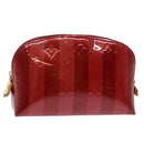 LOUIS VUITTON Vernis Rayure Pochette Cosmetic Pomme D'amour M91721 LV Auth 76184-1