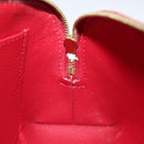 LOUIS VUITTON Vernis Rayure Pochette Cosmetic Pomme D'amour M91721 LV Auth 76184-17