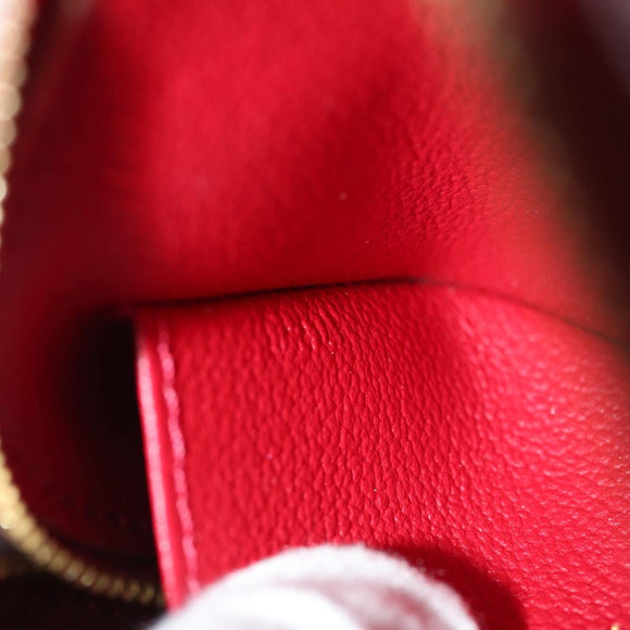 LOUIS VUITTON Vernis Rayure Pochette Cosmetic Pomme D'amour M91721 LV Auth 76184