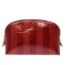 LOUIS VUITTON Vernis Rayure Pochette Cosmetic Pomme D'amour M91721 LV Auth 76184-13