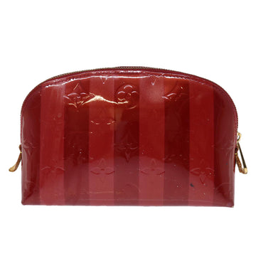 LOUIS VUITTON Vernis Rayure Pochette Cosmetic Pomme D'amour M91721 LV Auth 76184 - 0
