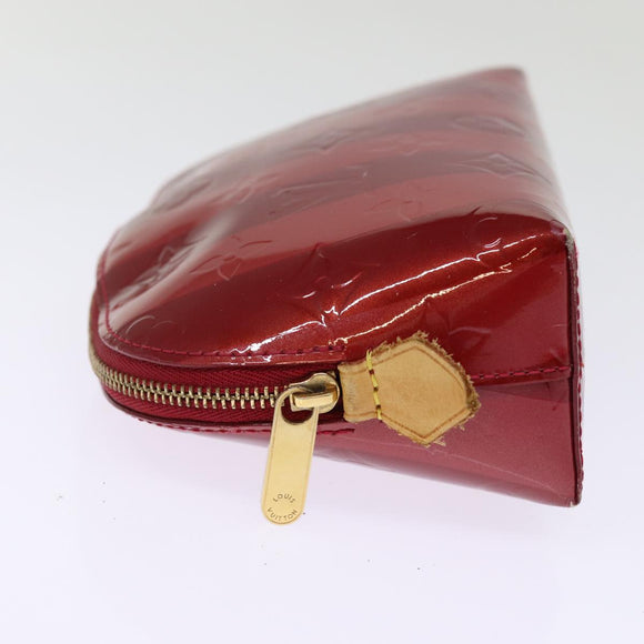 LOUIS VUITTON Vernis Rayure Pochette Cosmetic Pomme D'amour M91721 LV Auth 76184