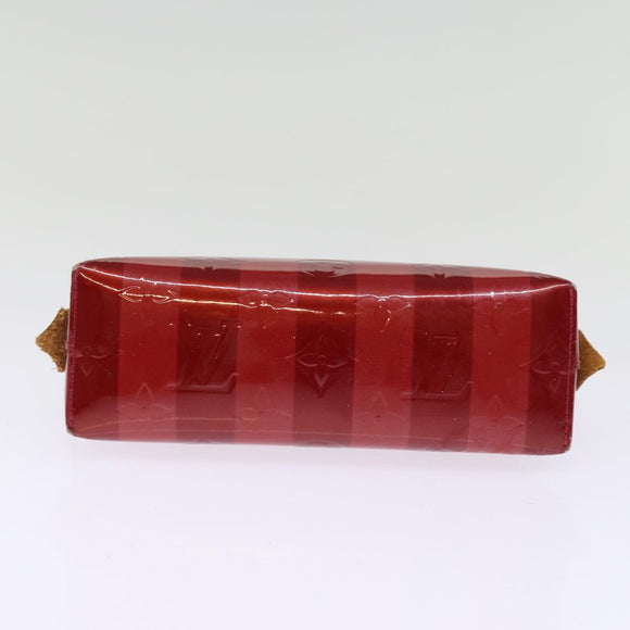 LOUIS VUITTON Vernis Rayure Pochette Cosmetic Pomme D'amour M91721 LV Auth 76184