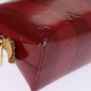 LOUIS VUITTON Vernis Rayure Pochette Cosmetic Pomme D'amour M91721 LV Auth 76184-7