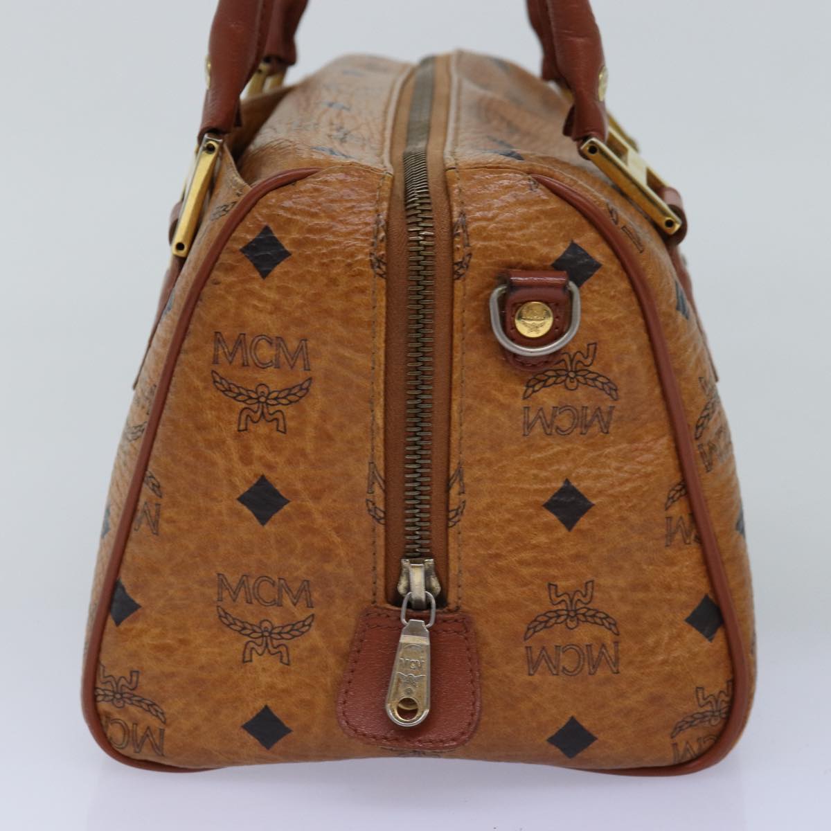 MCM Vicetos Logogram Hand Bag PVC Brown Auth 76187