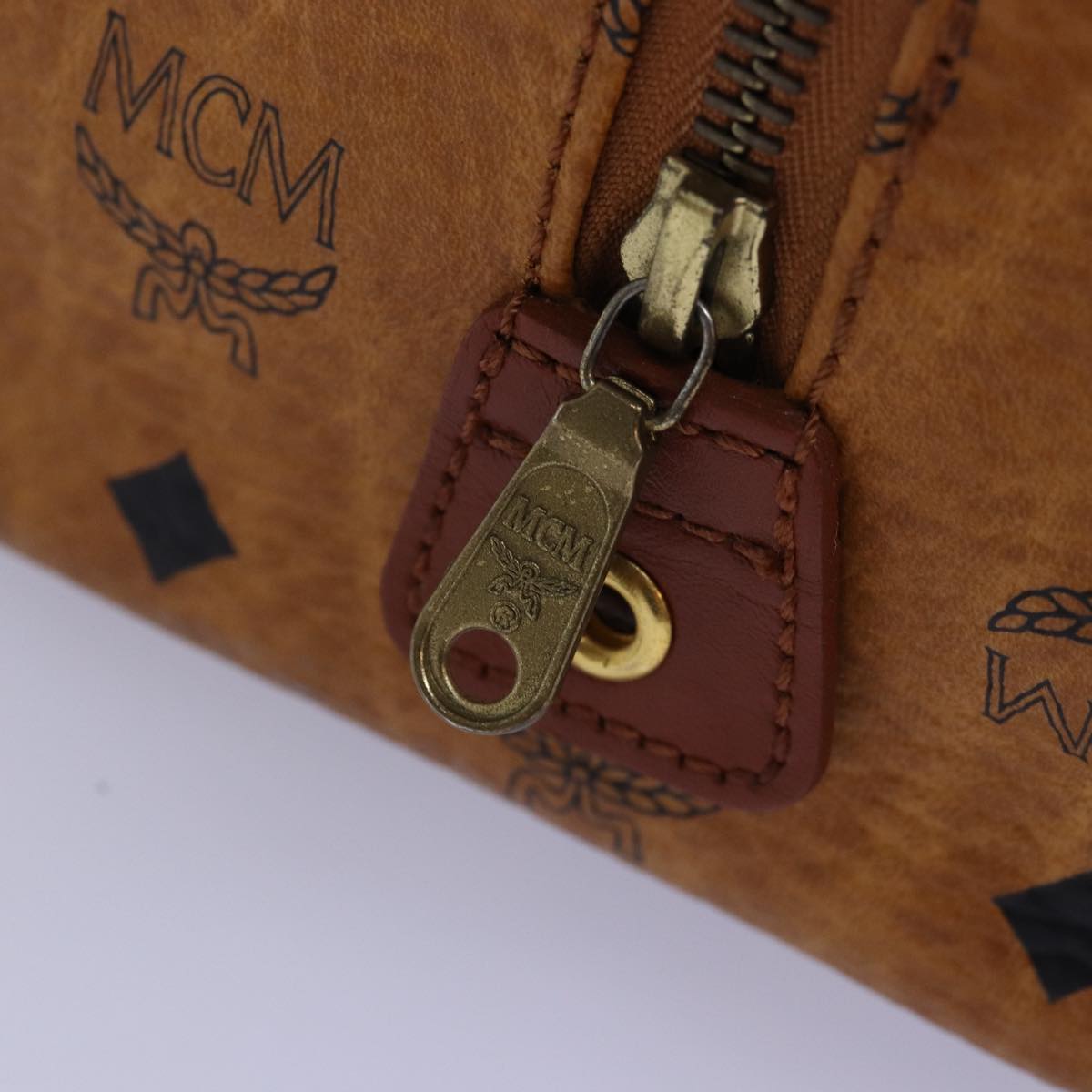 MCM Vicetos Logogram Hand Bag PVC Brown Auth 76188