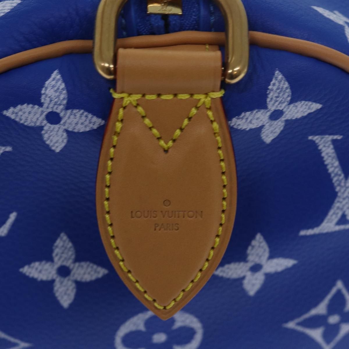 LOUIS VUITTON Monogram Speedy P9 Bandouliere 40 Hand Bag Blue M24418 Auth 76198S