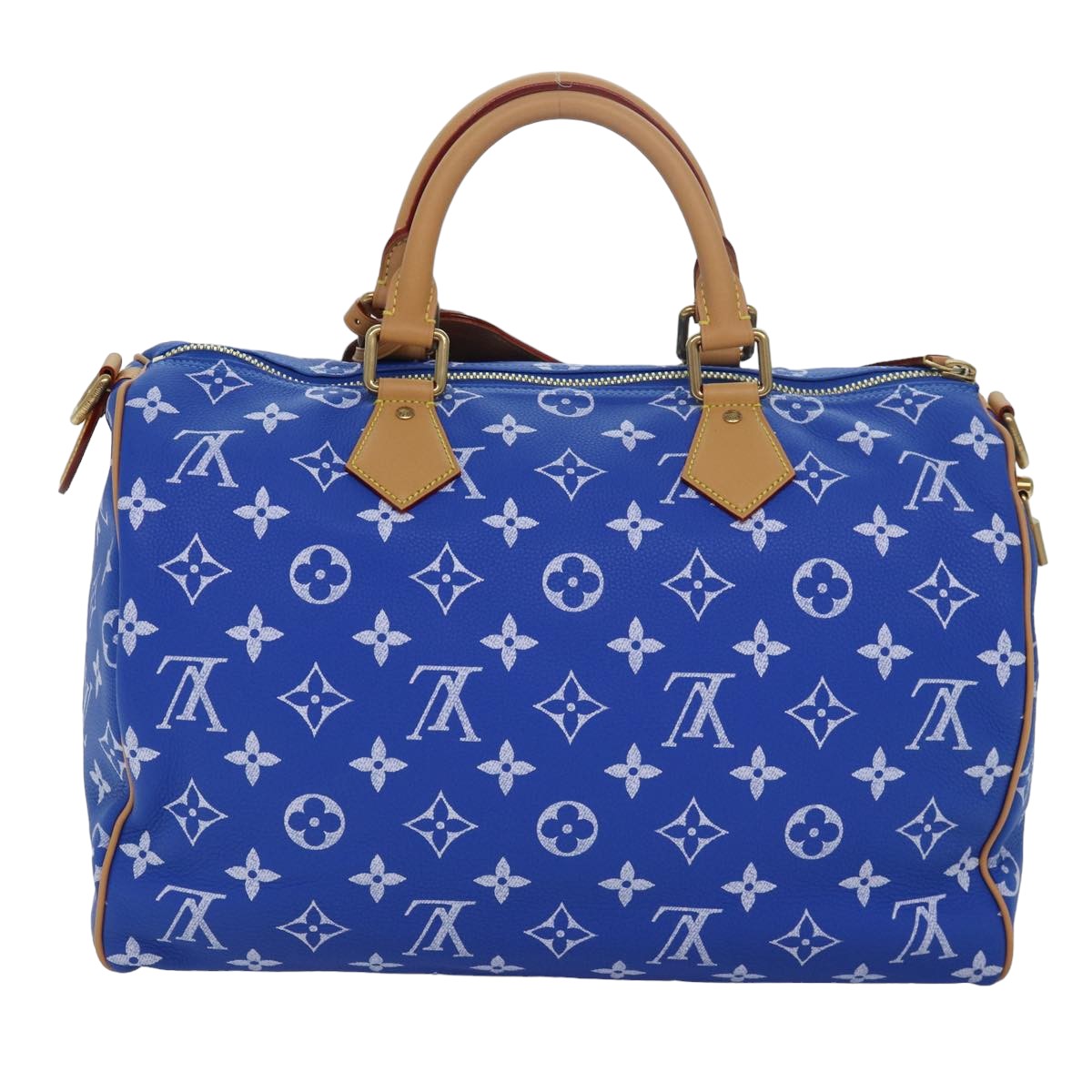 LOUIS VUITTON Monogram Speedy P9 Bandouliere 40 Hand Bag Blue M24418 Auth 76198S - 0