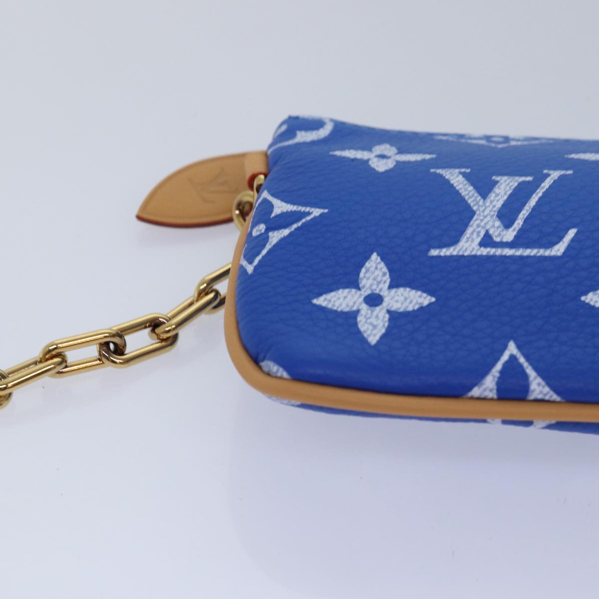 LOUIS VUITTON Monogram Speedy P9 Bandouliere 40 Hand Bag Blue M24418 Auth 76198S