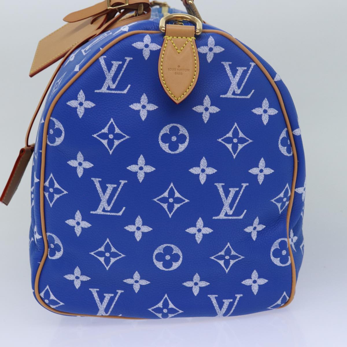 LOUIS VUITTON Monogram Speedy P9 Bandouliere 40 Hand Bag Blue M24418 Auth 76198S