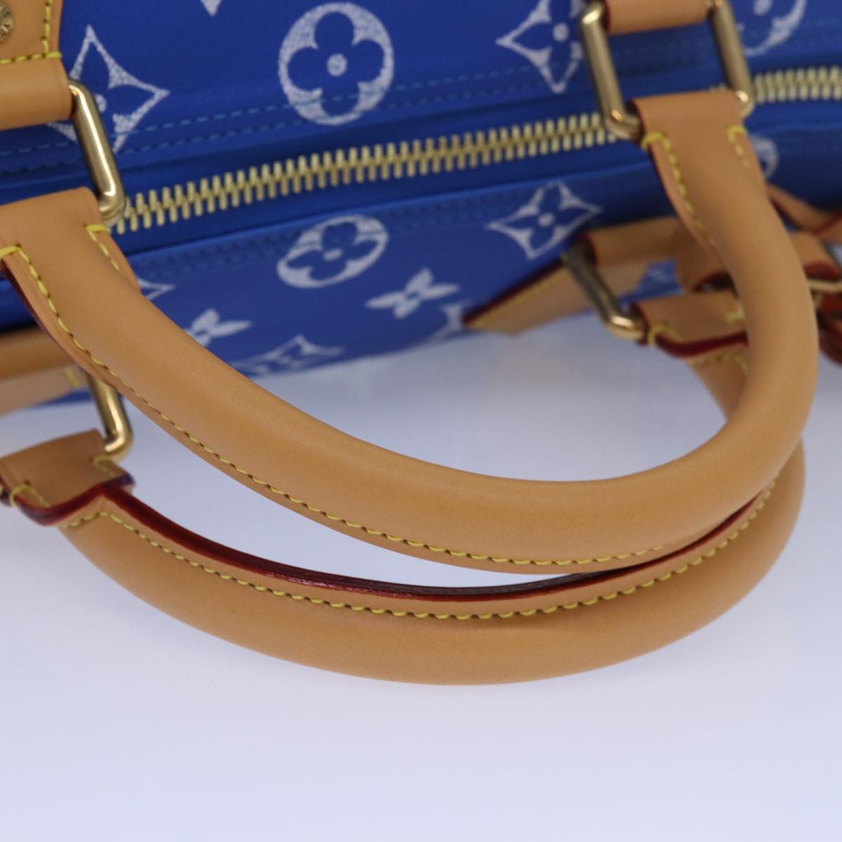 LOUIS VUITTON Monogram Speedy P9 Bandouliere 40 Hand Bag Blue M24418 Auth 76198S