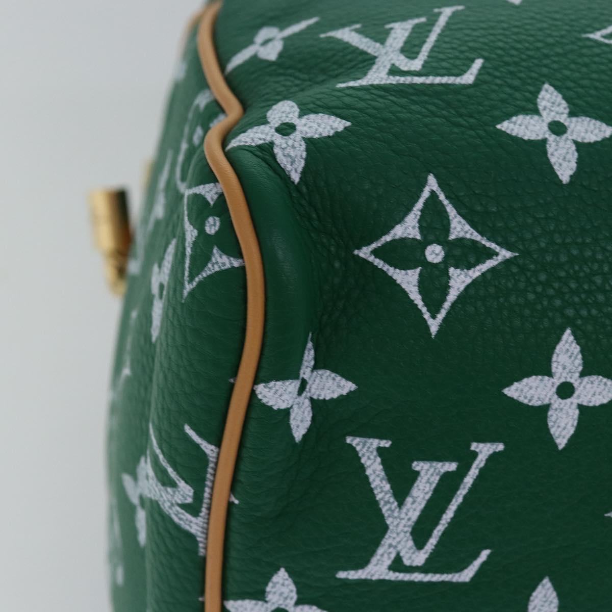 LOUIS VUITTON Monogram Speedy P9 Bandouliere 40 Bag Green M24417 LV Auth 76199S