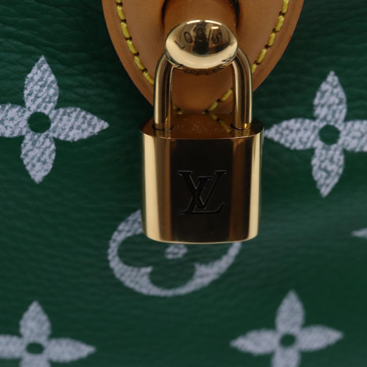 LOUIS VUITTON Monogram Speedy P9 Bandouliere 40 Bag Green M24417 LV Auth 76199S