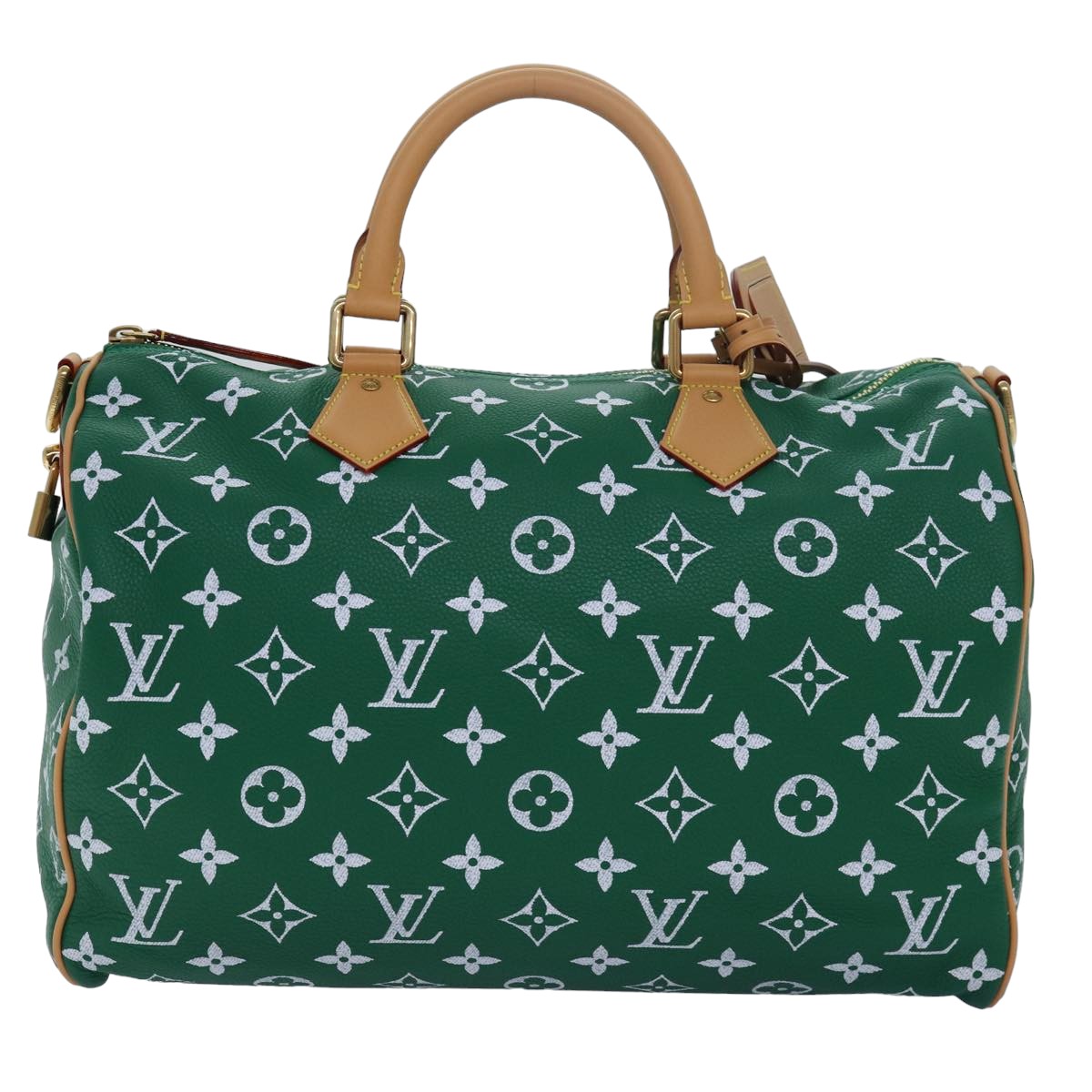 LOUIS VUITTON Monogram Speedy P9 Bandouliere 40 Bag Green M24417 LV Auth 76199S