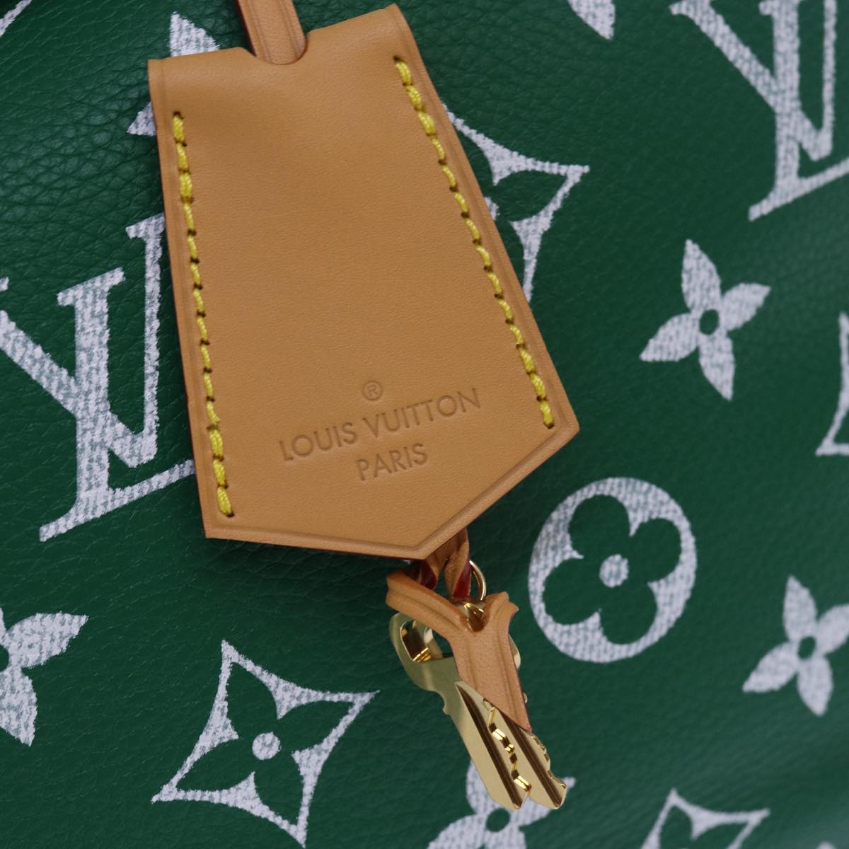 LOUIS VUITTON Monogram Speedy P9 Bandouliere 40 Bag Green M24417 LV Auth 76199S