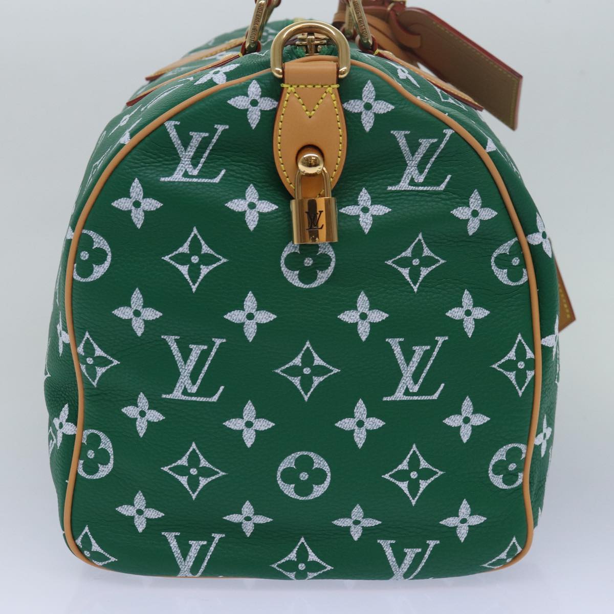 LOUIS VUITTON Monogram Speedy P9 Bandouliere 40 Bag Green M24417 LV Auth 76199S