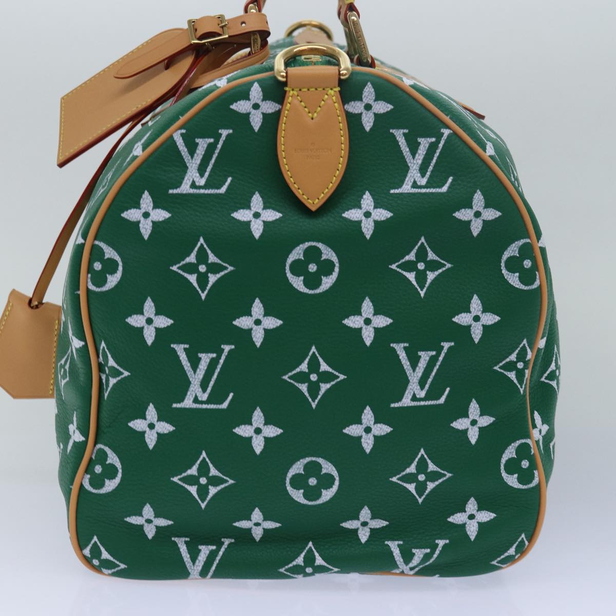 LOUIS VUITTON Monogram Speedy P9 Bandouliere 40 Bag Green M24417 LV Auth 76199S