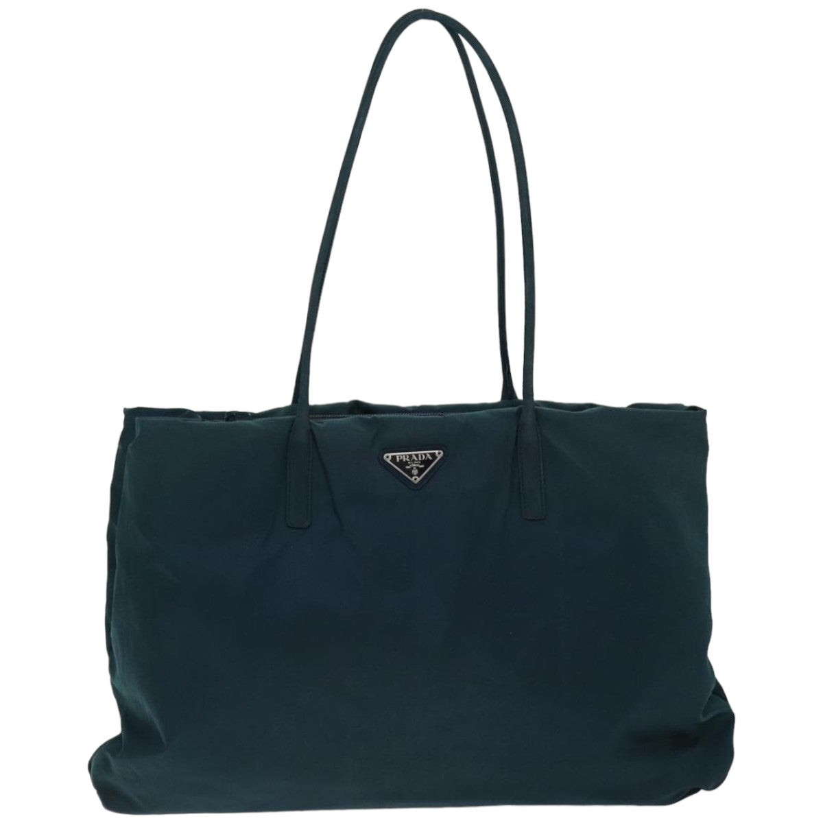 PRADA Tote Bag Nylon Green Auth 76204