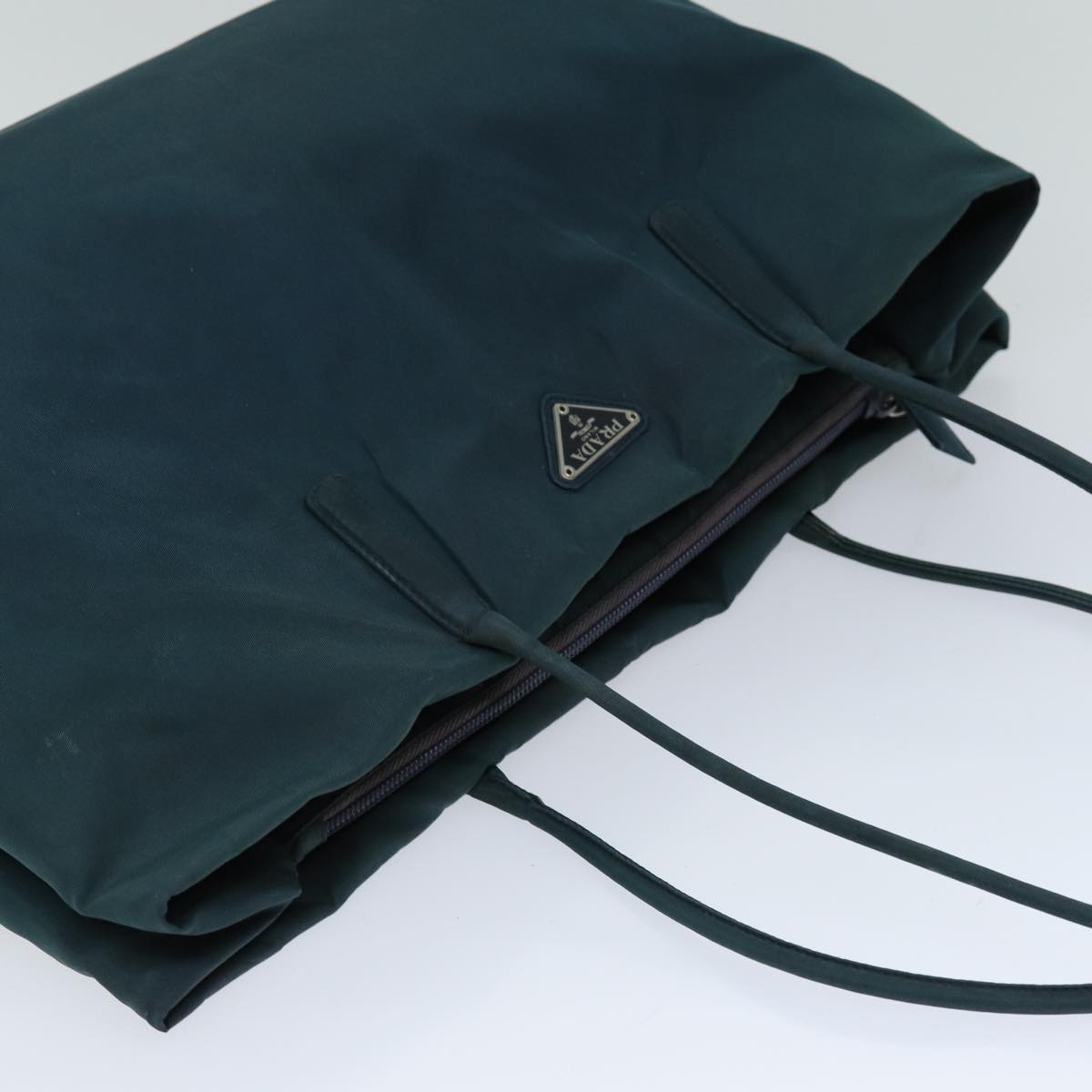 PRADA Tote Bag Nylon Green Auth 76204