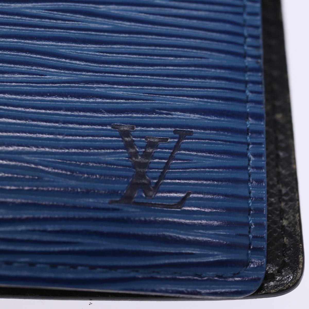 LOUIS VUITTON Epi Agenda PM Day Planner Cover Blue R20055 LV Auth 76209