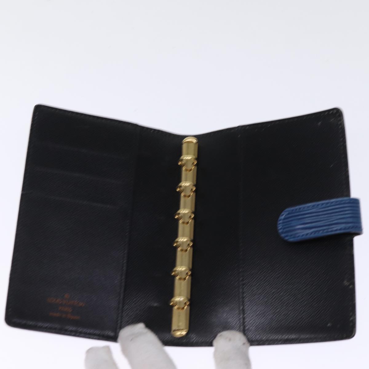 LOUIS VUITTON Epi Agenda PM Day Planner Cover Blue R20055 LV Auth 76209