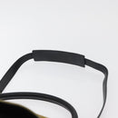 CELINE Trapeze Hand Bag Suede Leather 2way Black Khaki Auth 76216-9