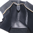 CELINE Trapeze Hand Bag Suede Leather 2way Black Khaki Auth 76216-24