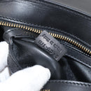 CELINE Trapeze Hand Bag Suede Leather 2way Black Khaki Auth 76216-29