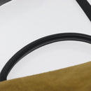CELINE Trapeze Hand Bag Suede Leather 2way Black Khaki Auth 76216-8