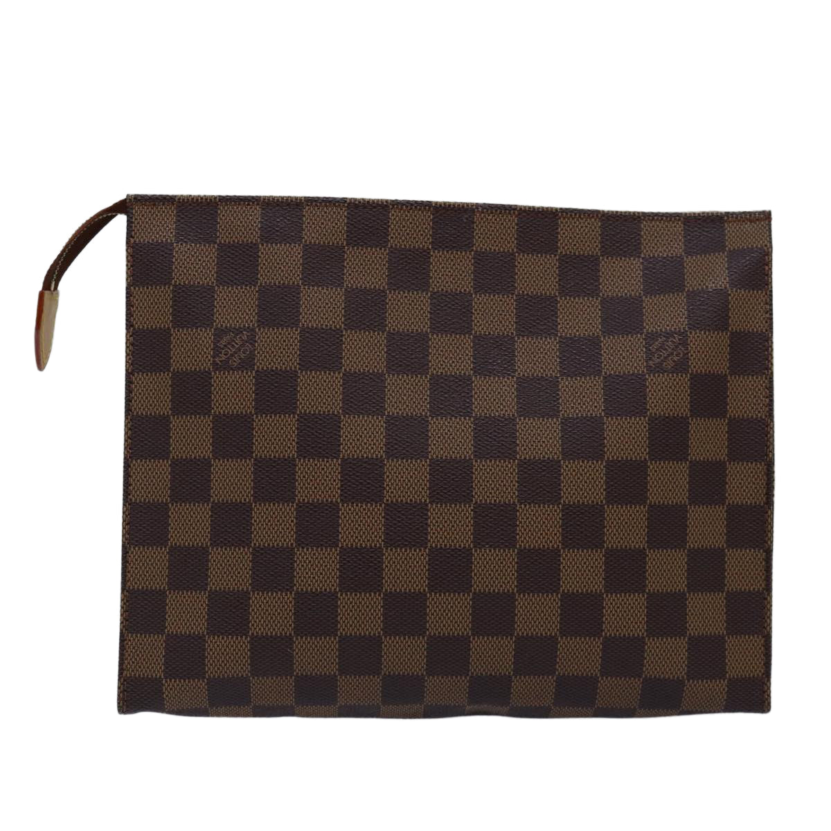 LOUIS VUITTON Damier Ebene Poche Toilette 26 Pouch N47543 LV Auth 76220 - 0