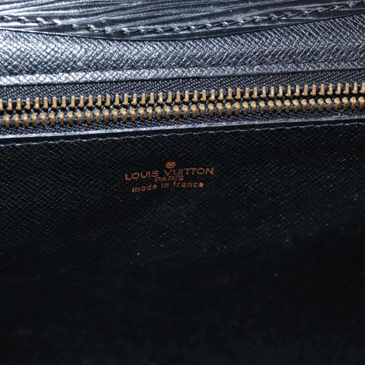 LOUIS VUITTON Epi Montaigne 27 Clutch Bag Black M52652 LV Auth 76223