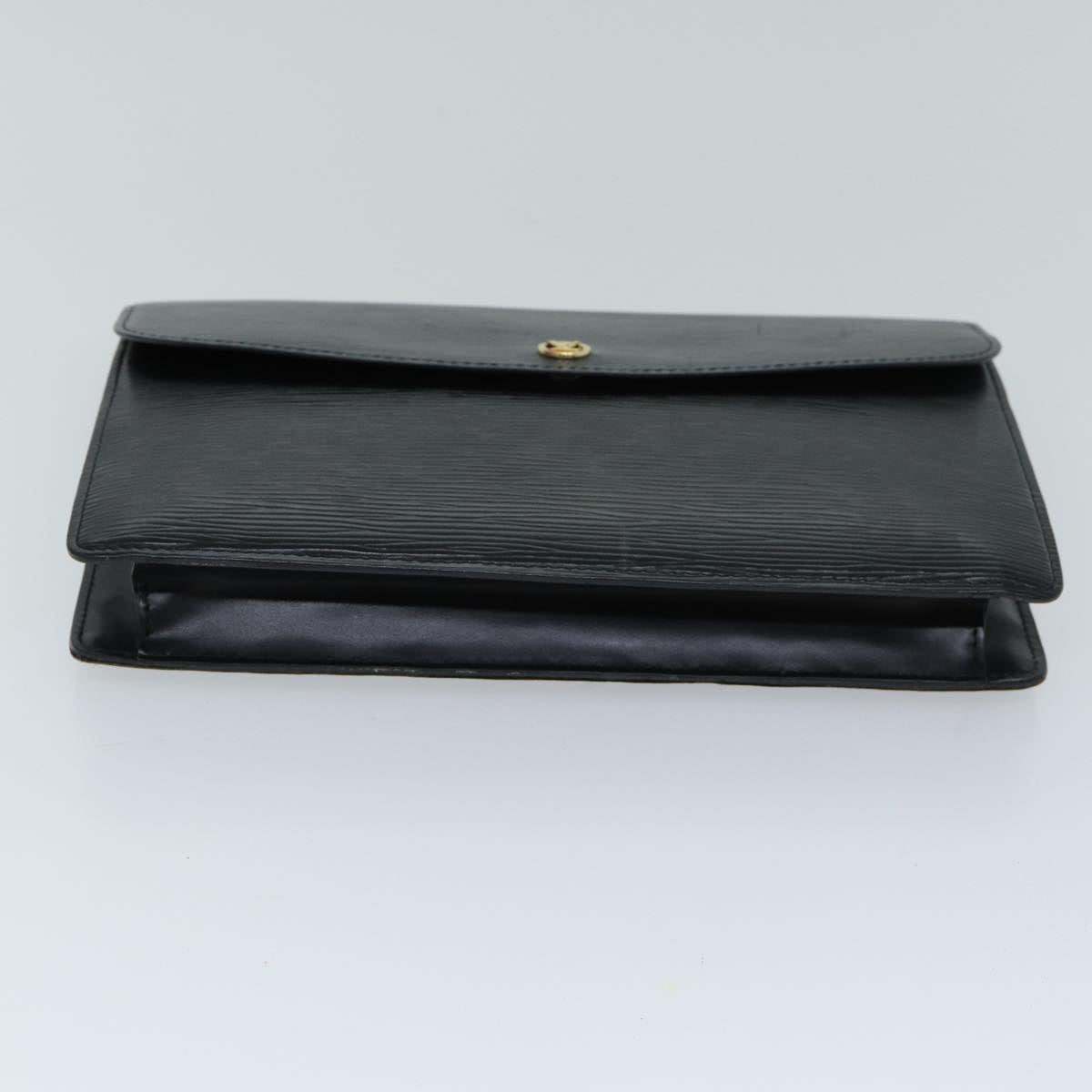 LOUIS VUITTON Epi Montaigne 27 Clutch Bag Black M52652 LV Auth 76223