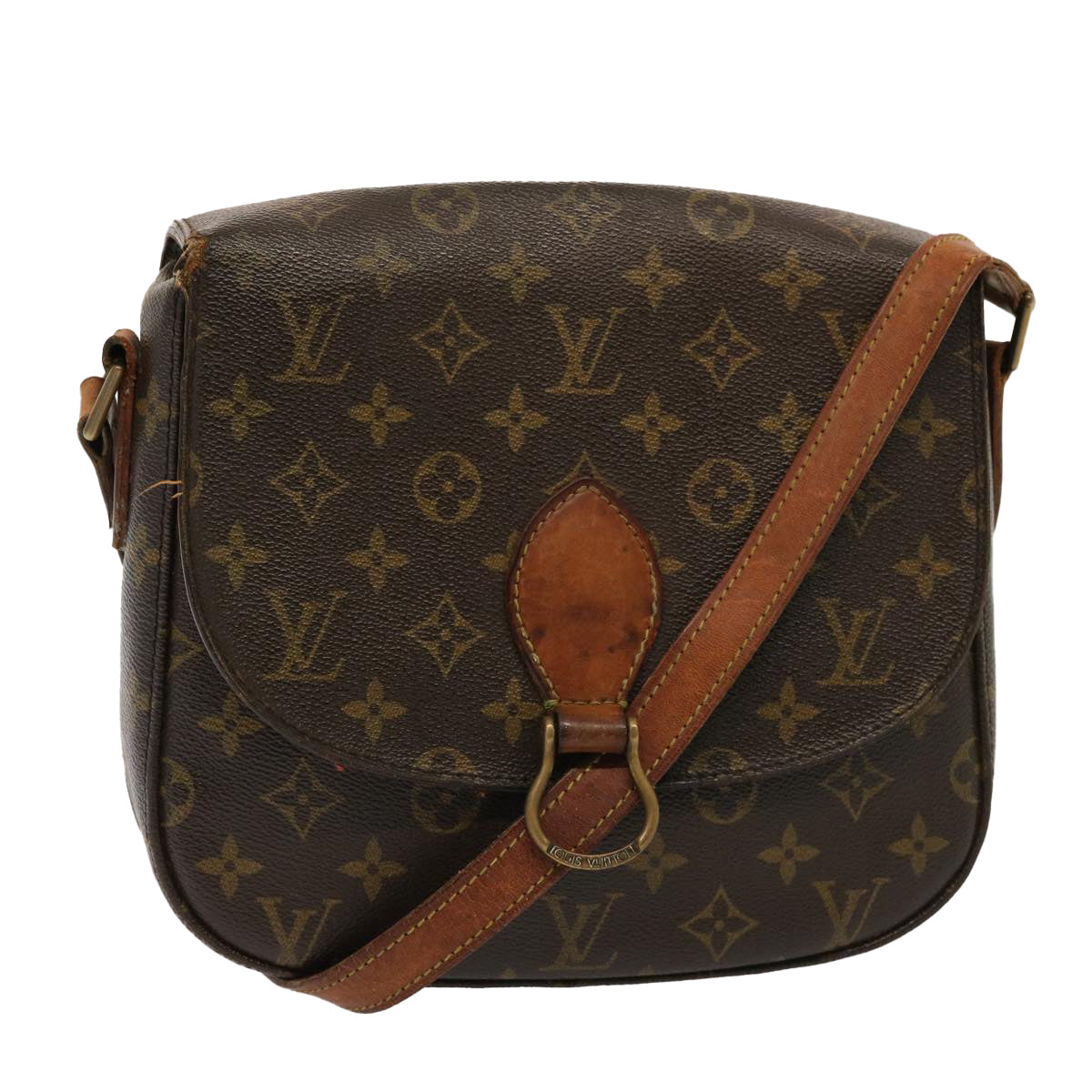 LOUIS VUITTON Monogram Saint Cloud GM Shoulder Bag M51242 LV Auth 76235