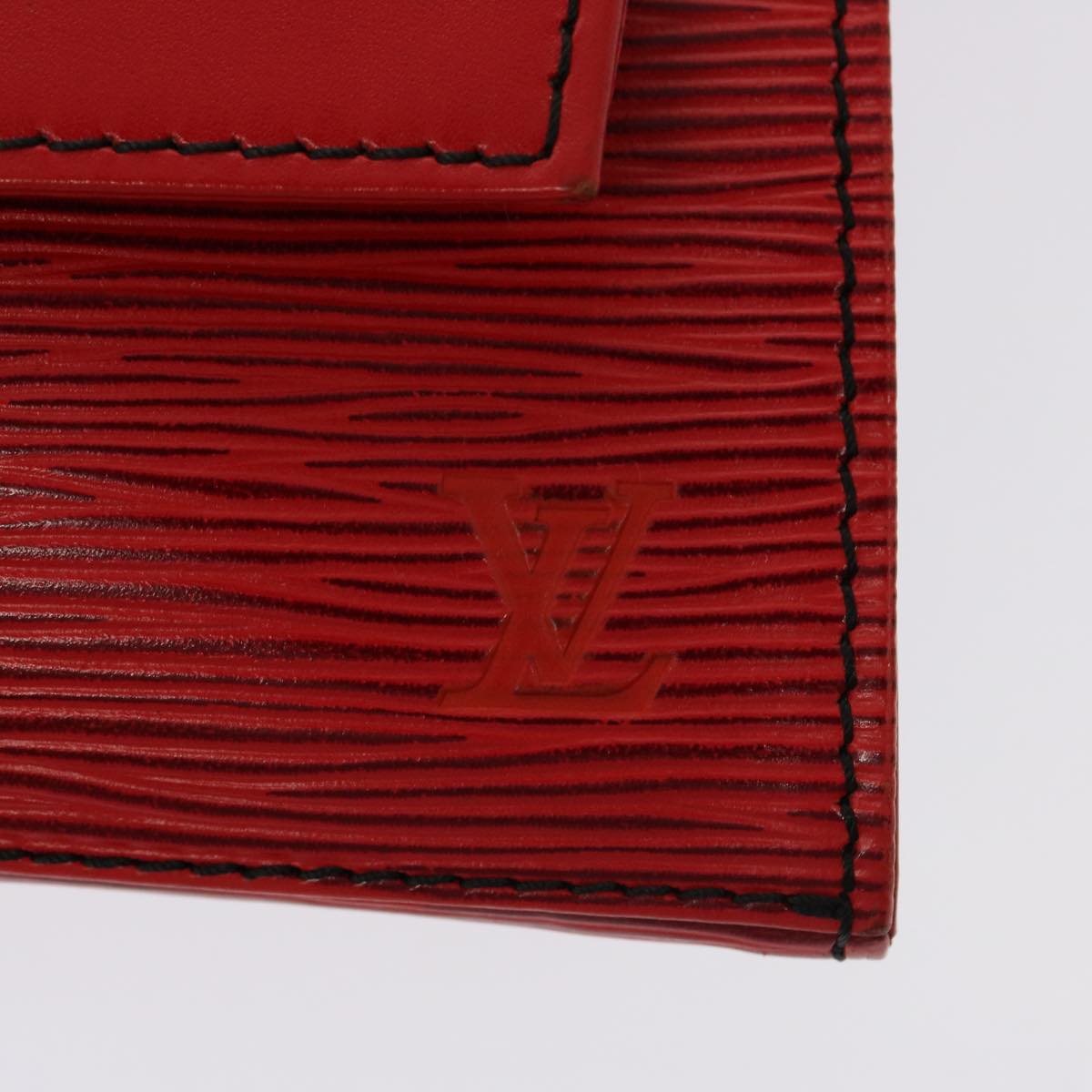 LOUIS VUITTON Epi Jena Clutch Bag Red M52727 LV Auth 76242